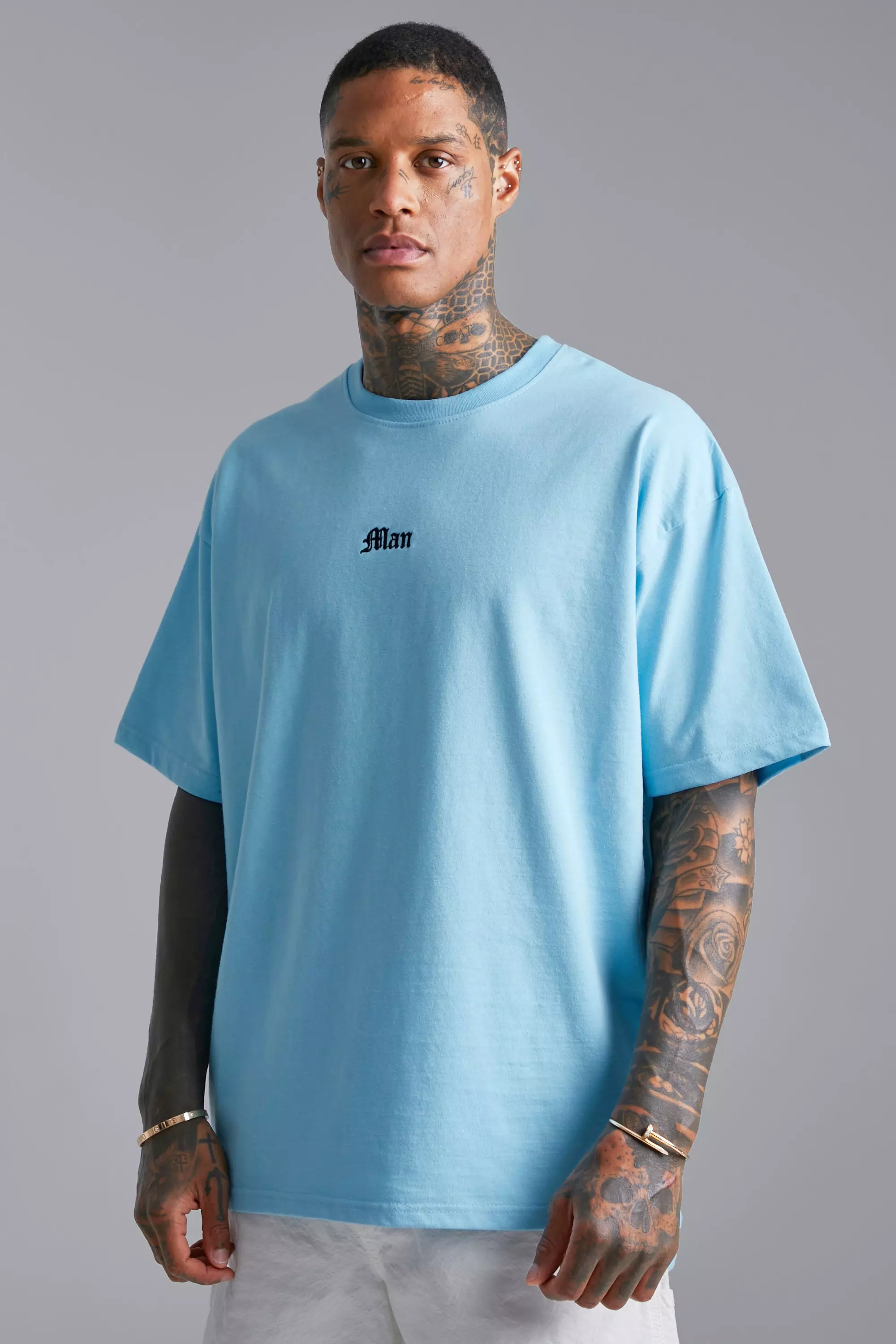 Light blue hot sale graphic shirt